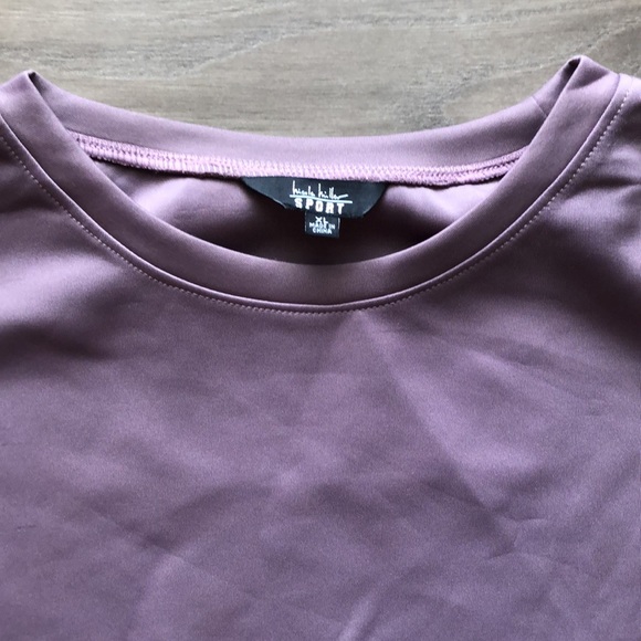 NWT Nicole Miller Sport Purple Scuba Striped Activewear Sweatshirt Extra Large - Picture 3 of 6